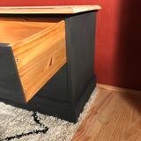 Professional style furniture, matt black raw wood chest of drawers