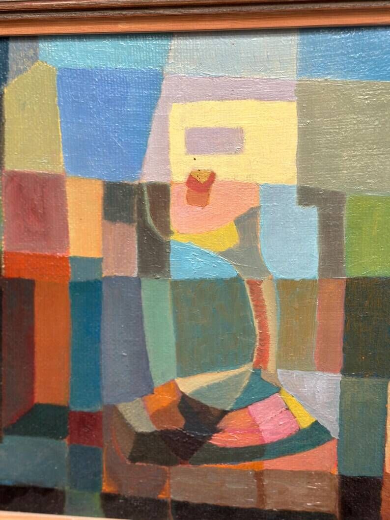 Original Oil on Swedish Panel – "The Snake Charmer" by Ragnar Ring (1908–1999) – Signed – Vintage and Framed – 38 × 60 cm (15" × 23.6")