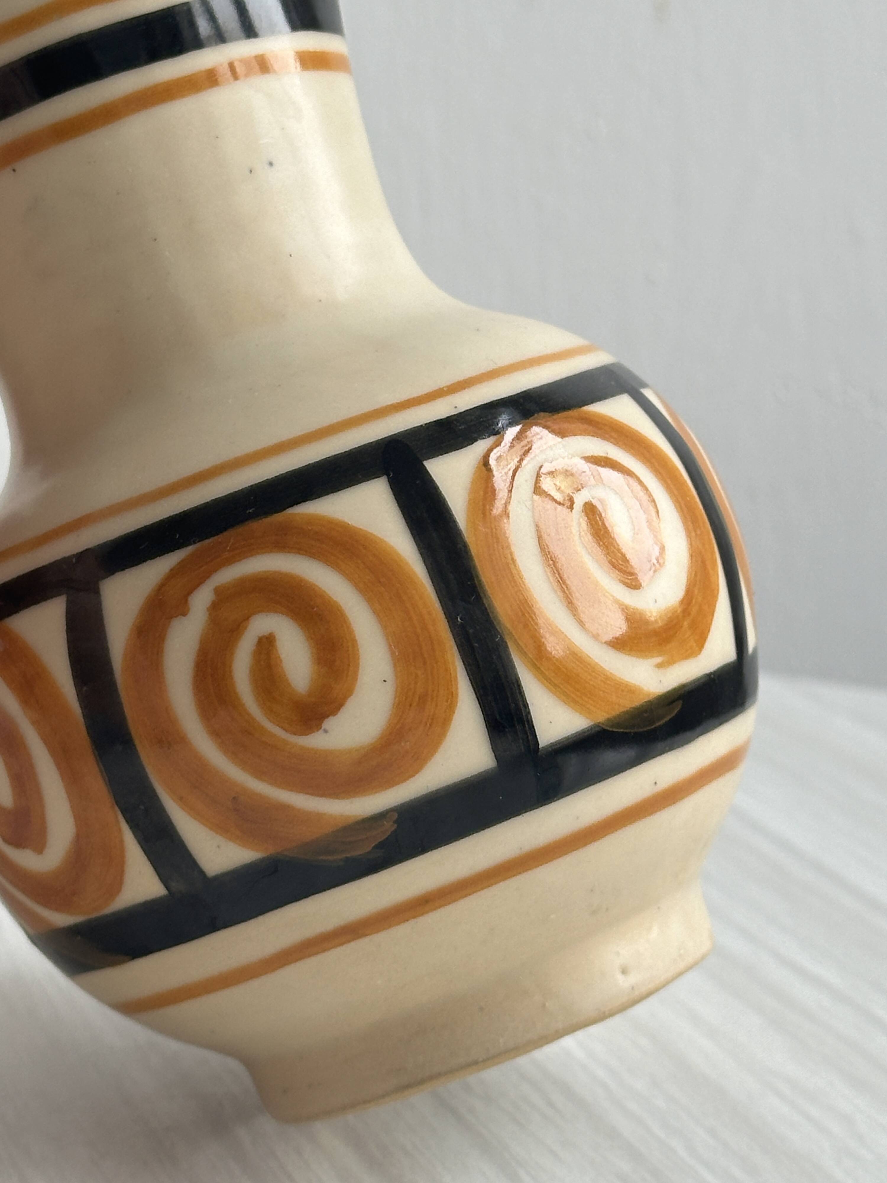 Small pitcher - hand painted ceramic milk jug from Spain.