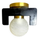 Lampe encastrée en bois noir