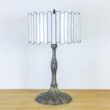 Bronze lamp with mother-of-pearl shade