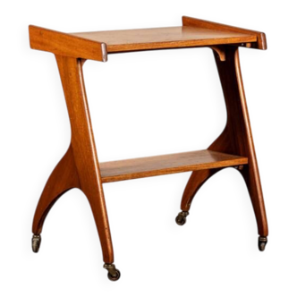 Wooden wheeled dessert trolley