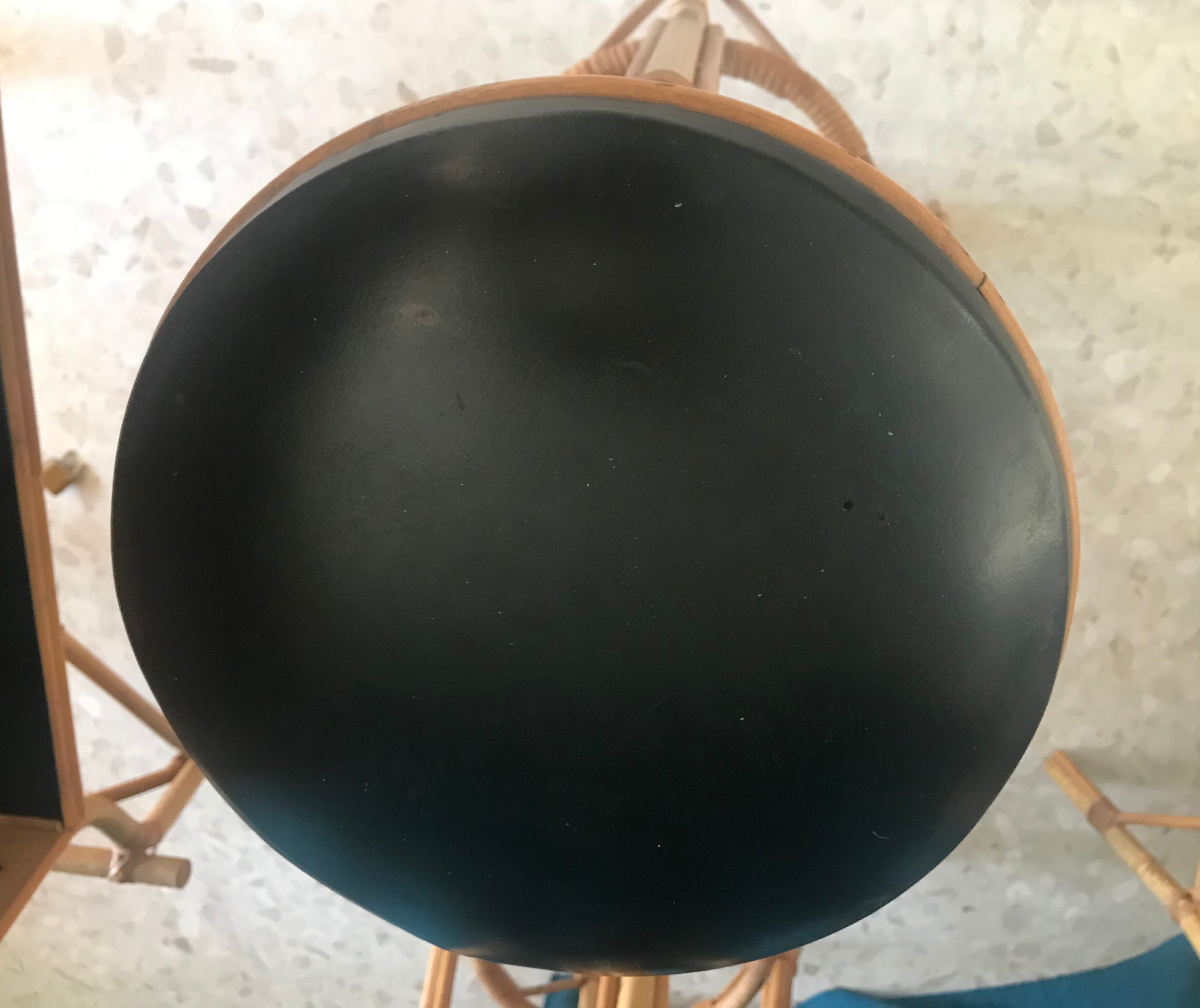 Bar and rattan stools 60s