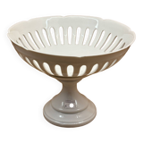 White compote bowl