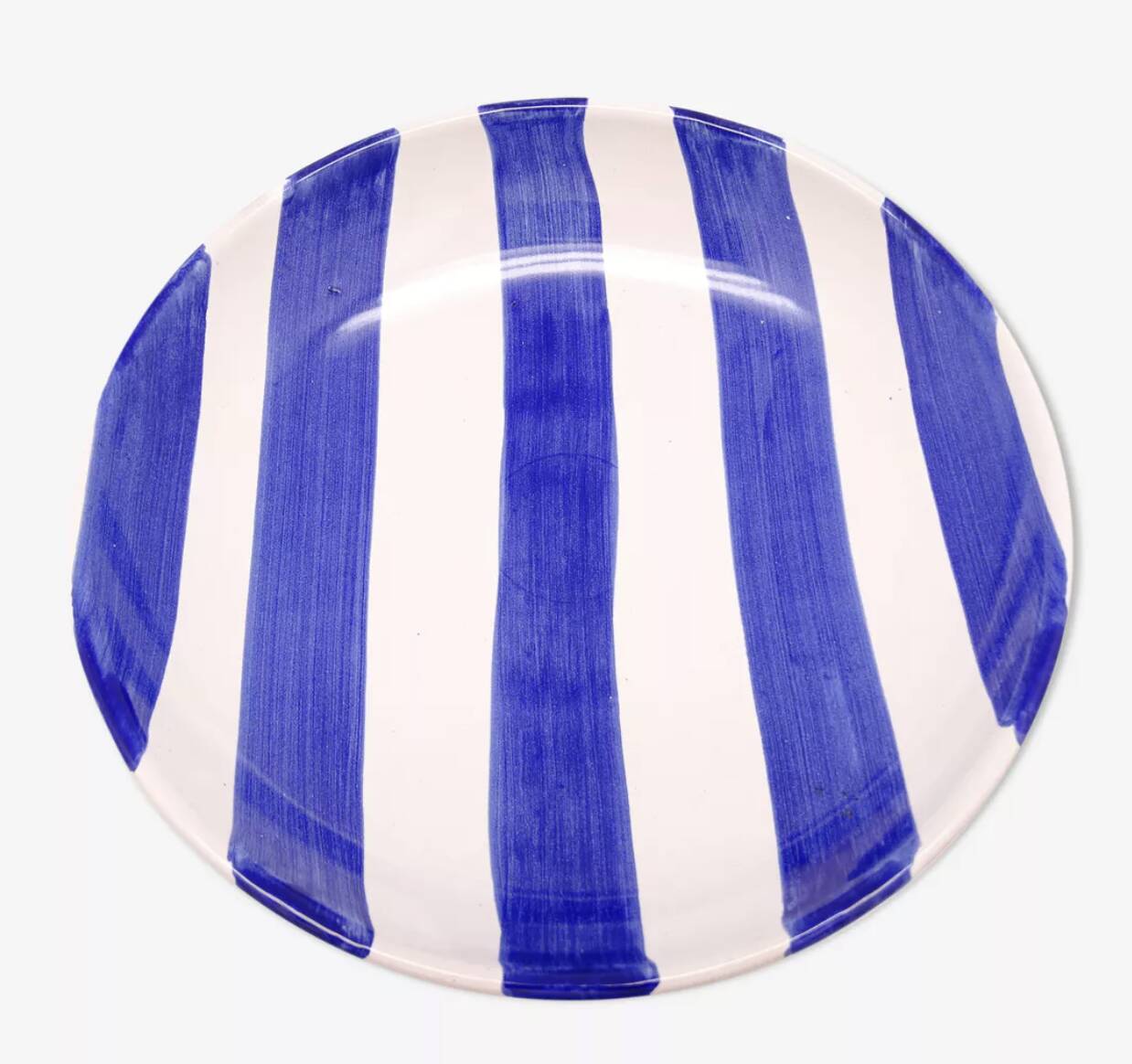 Blue and white ceramic soup plate