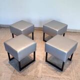 Modernist low square stool.