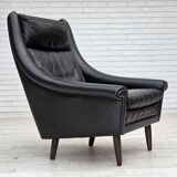 1960s, Danish highback armchair by Aage Christensen, furniture leather.
