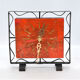 1970s modern electric fireplace clock VEB Elektrobau Greiz, Germany