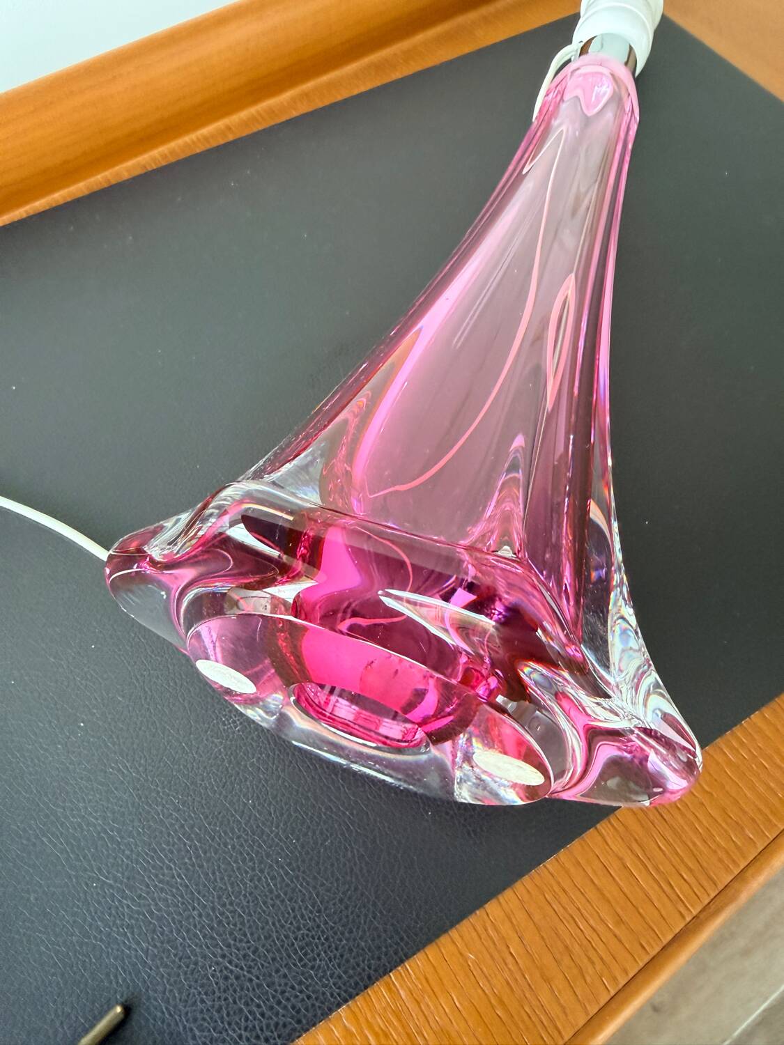 Val Saint Lambert violet lamp