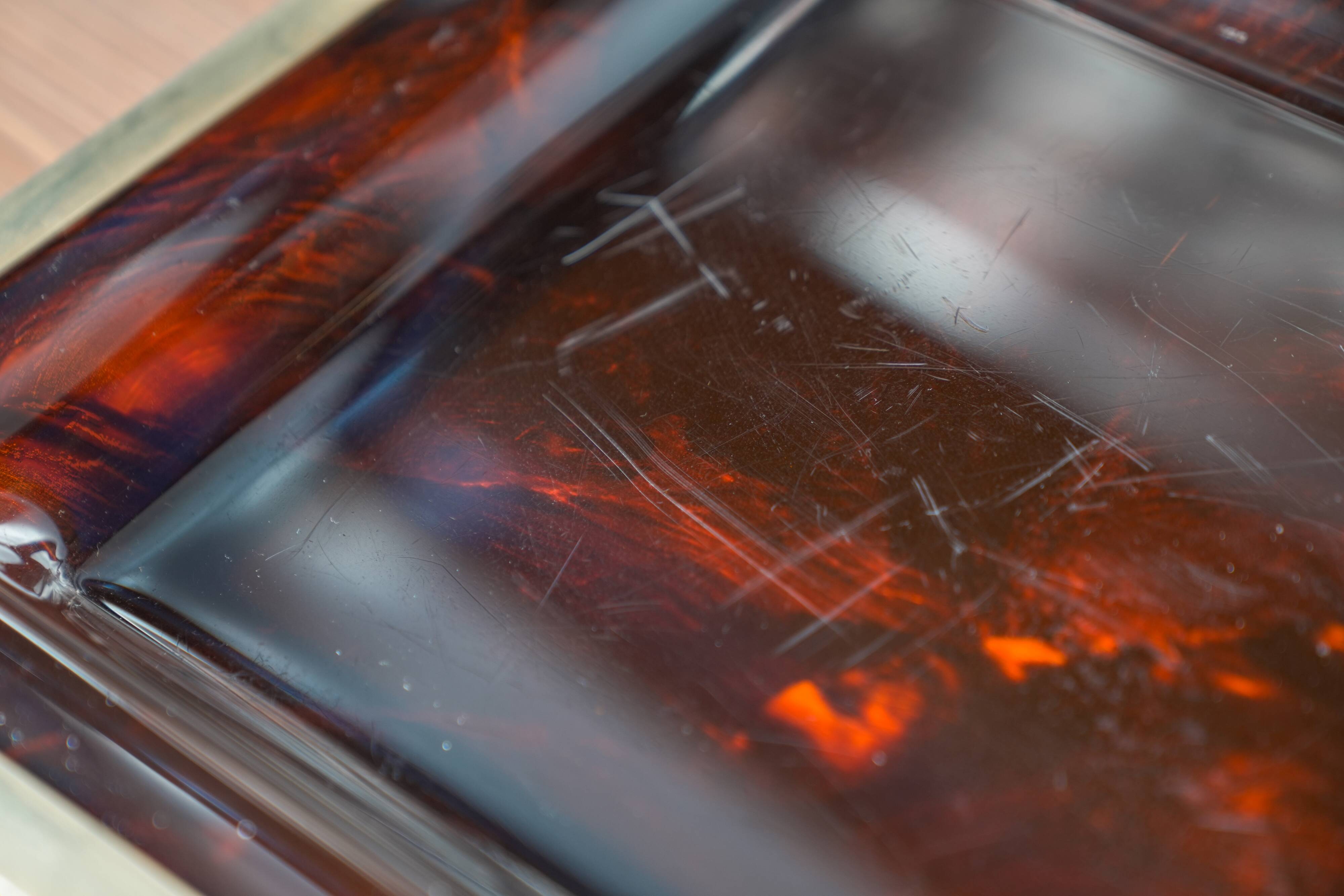 Mid-Century Christian Dior Lucite and Metal Tray - 1970s Designer Piece, France