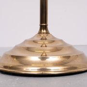 Lampadaire classique en laiton à col courbé, années 1950