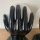 Pair of Ceramic Wall Lights or Lamps in the Shape of a Hand