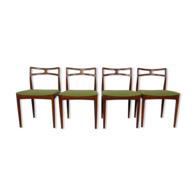 Model 94 Teak Dining Chairs by Johannes Andersen for Christian Linneberg, 1960s, Set of 4
