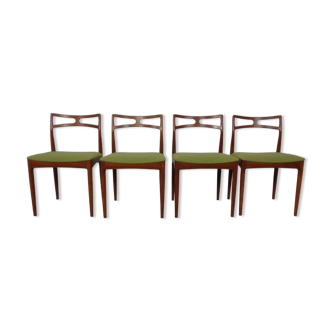 Model 94 Teak Dining Chairs by Johannes Andersen for Christian Linneberg, 1960s, Set of 4