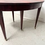 Louis XVI style bandeau table with 6 XIX century tapered legs.