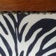 Scandinavian style wood armchair, black and white fabric