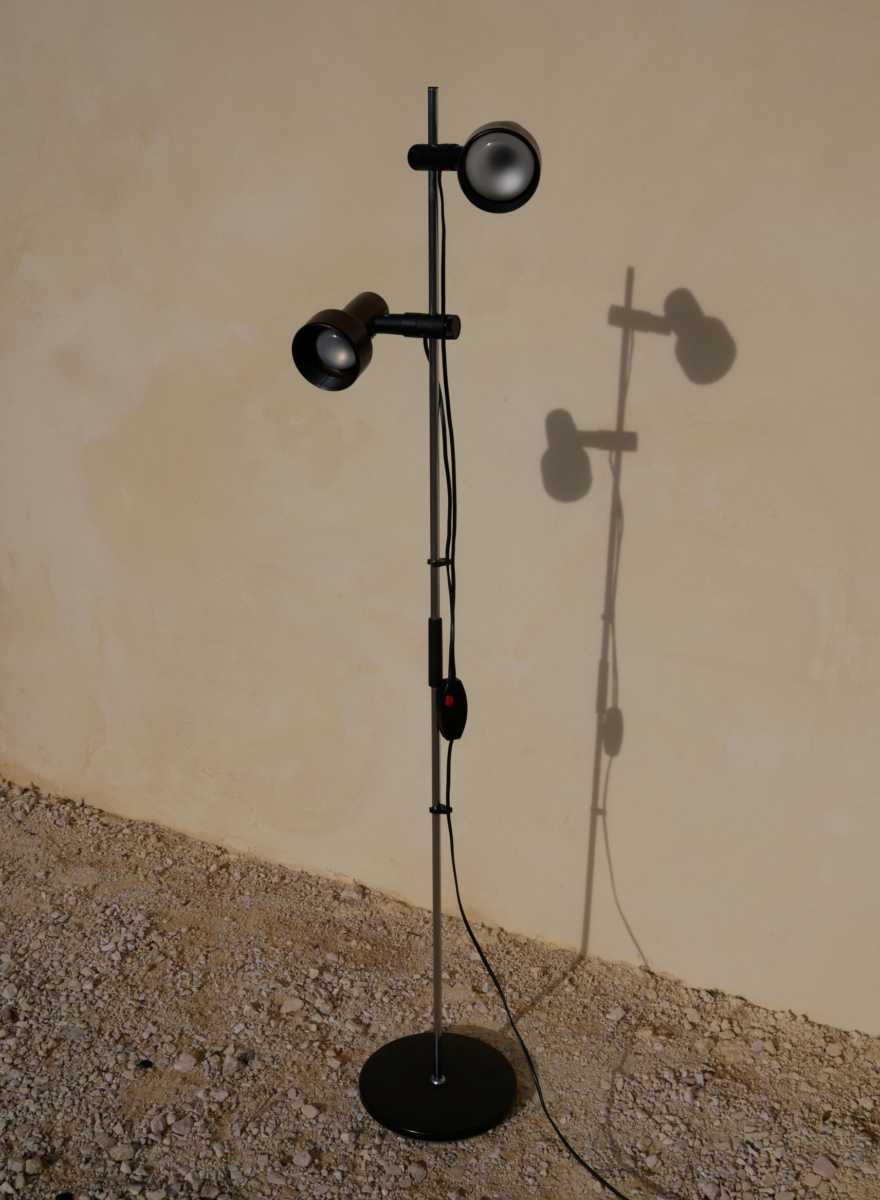 Floor lamp in metal chrome with spots, early 1970s