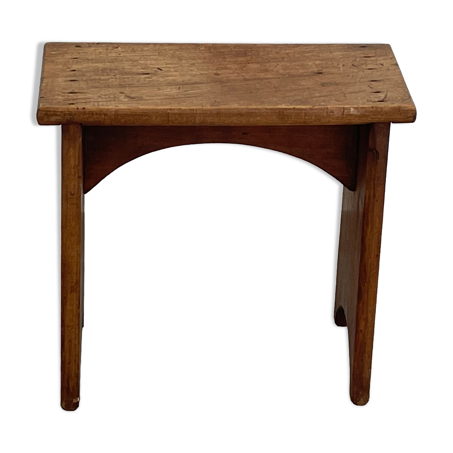 Lace bench in natural wood folk art, quite high