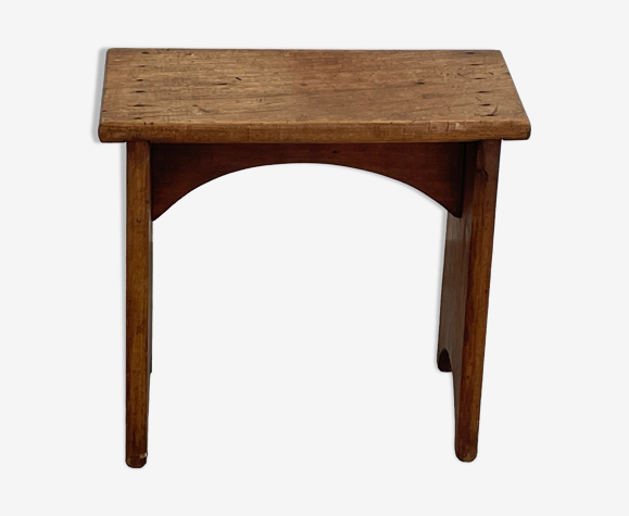 Lace bench in natural wood folk art, quite high