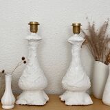Paire de lampes blanches organiques