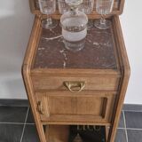 Art Deco style bedside table in solid oak, 1930s