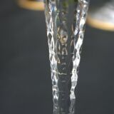 ST LOUIS Excellence - 4 large gold cut crystal wine glasses - H 22.4