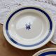 Vintage Gien Gondolo Biscuit dessert plate set