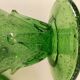 Duo de bougeoirs en verre bullé vert – Verrerie de Biot