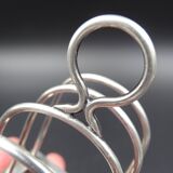 Silver metal toast carrier - circa 1940