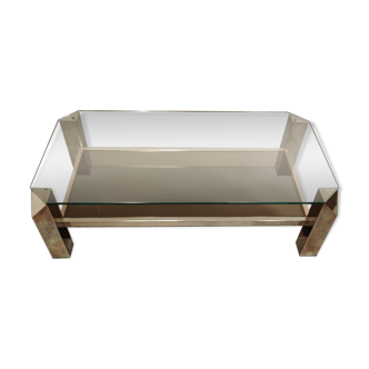 Vintage golden coffee table, 1970s
