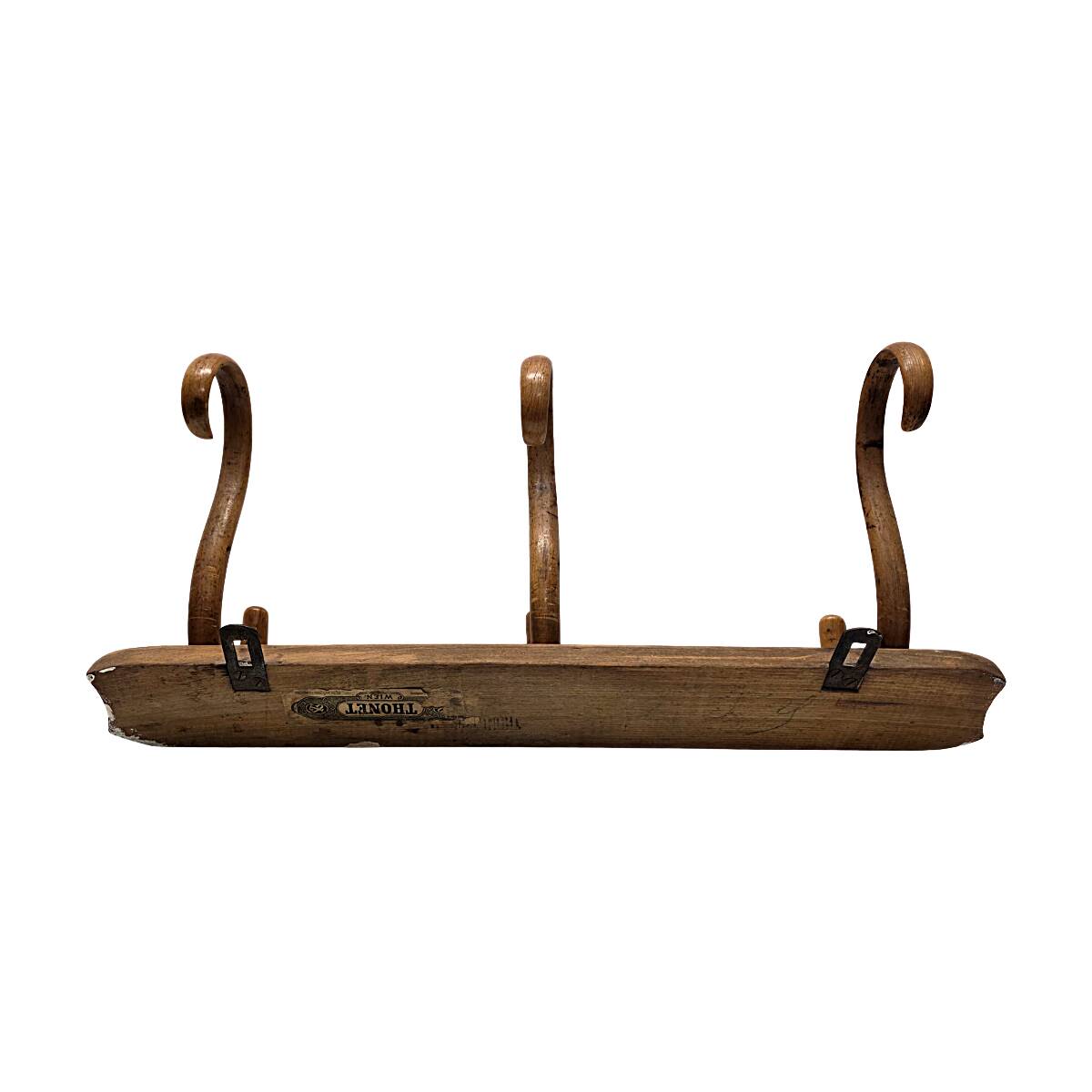 Antique Thonet Wall Coat Rack Made Of Curved Beech, early 1900s