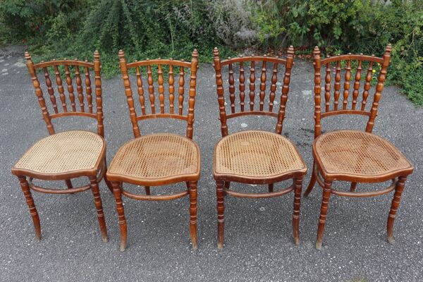 Série 4 chaises bistrot Fischel N109