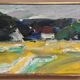 Original Swedish Oil on Canvas – “Houses” by T. Örn 1970 – Vintage & Framed