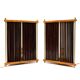 Leonardo Mosso 2 palisander and brass table lamps, Italy 1970s