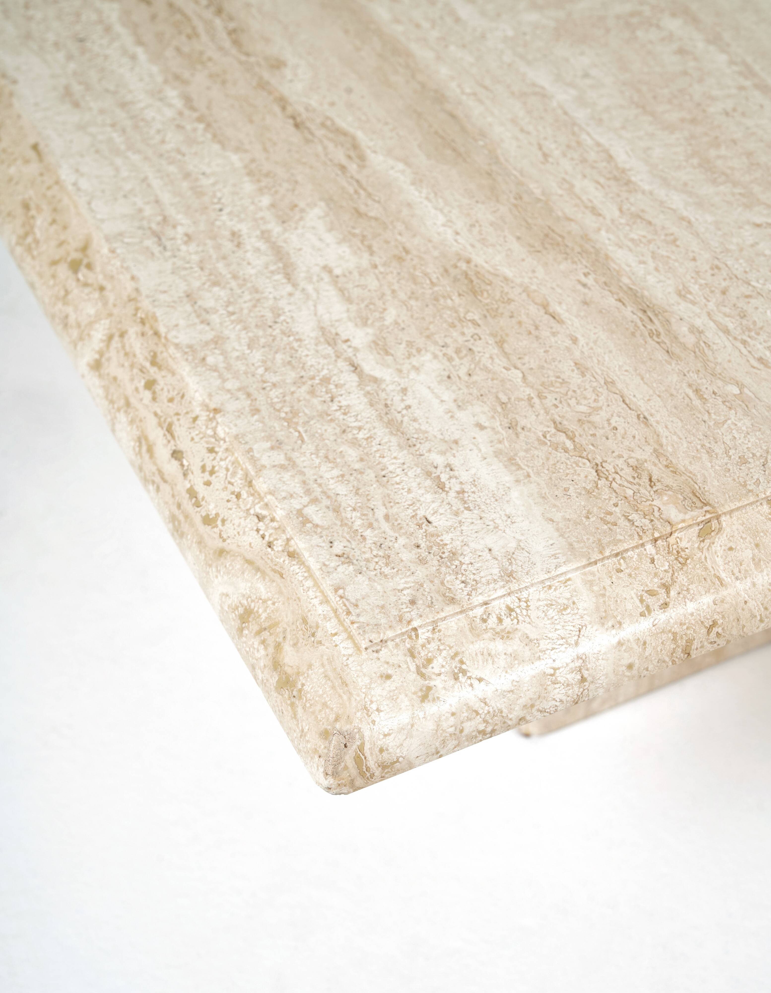 2 travertine coffee tables trundles