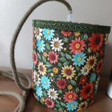 Nomadic bohemian chic lantern / floral fabric, jute cord