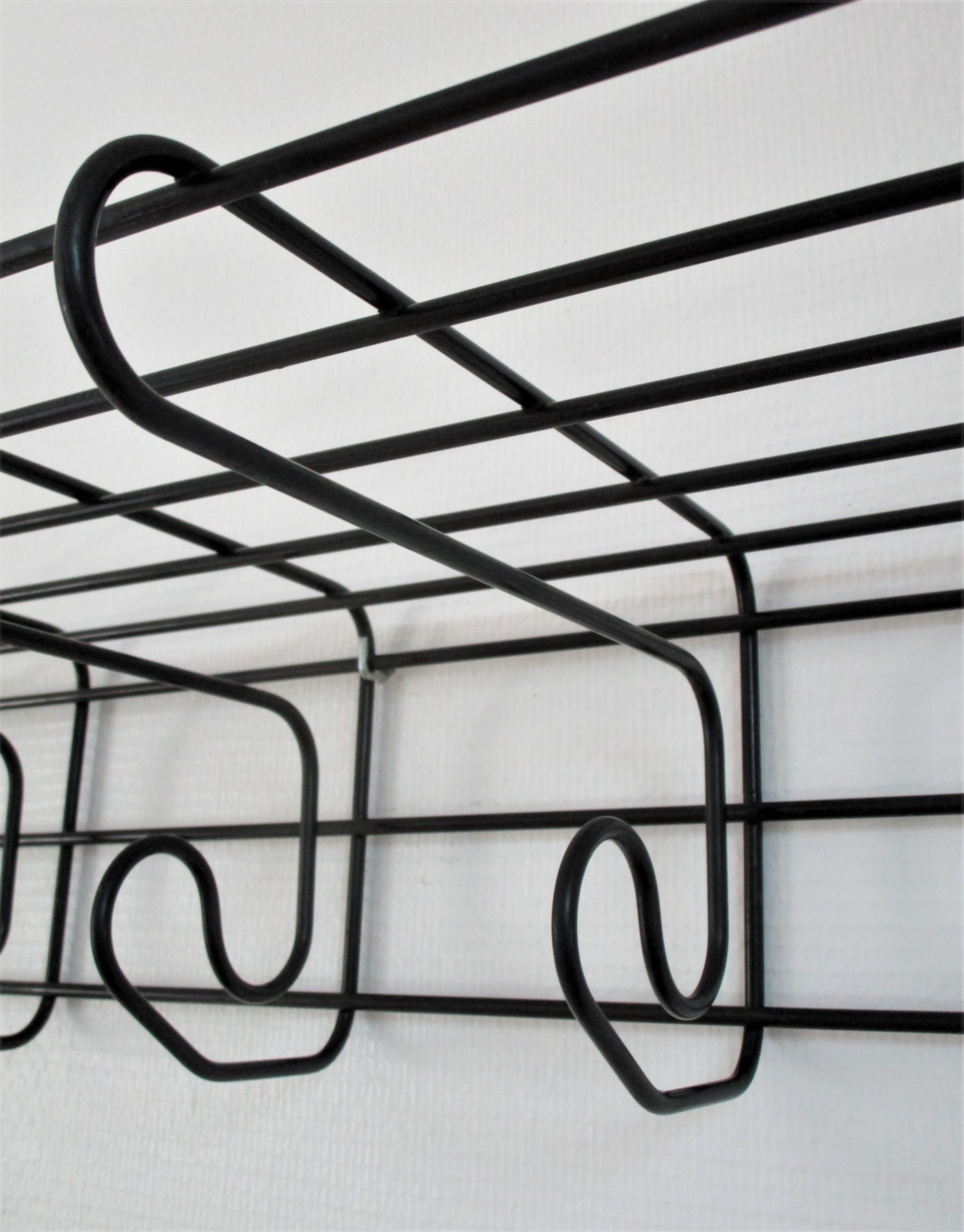 Coat rack metal black ikea design 80s
