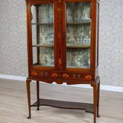 Vitrine en acajou incrustée anglaise