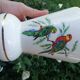 Vase parrots Gien