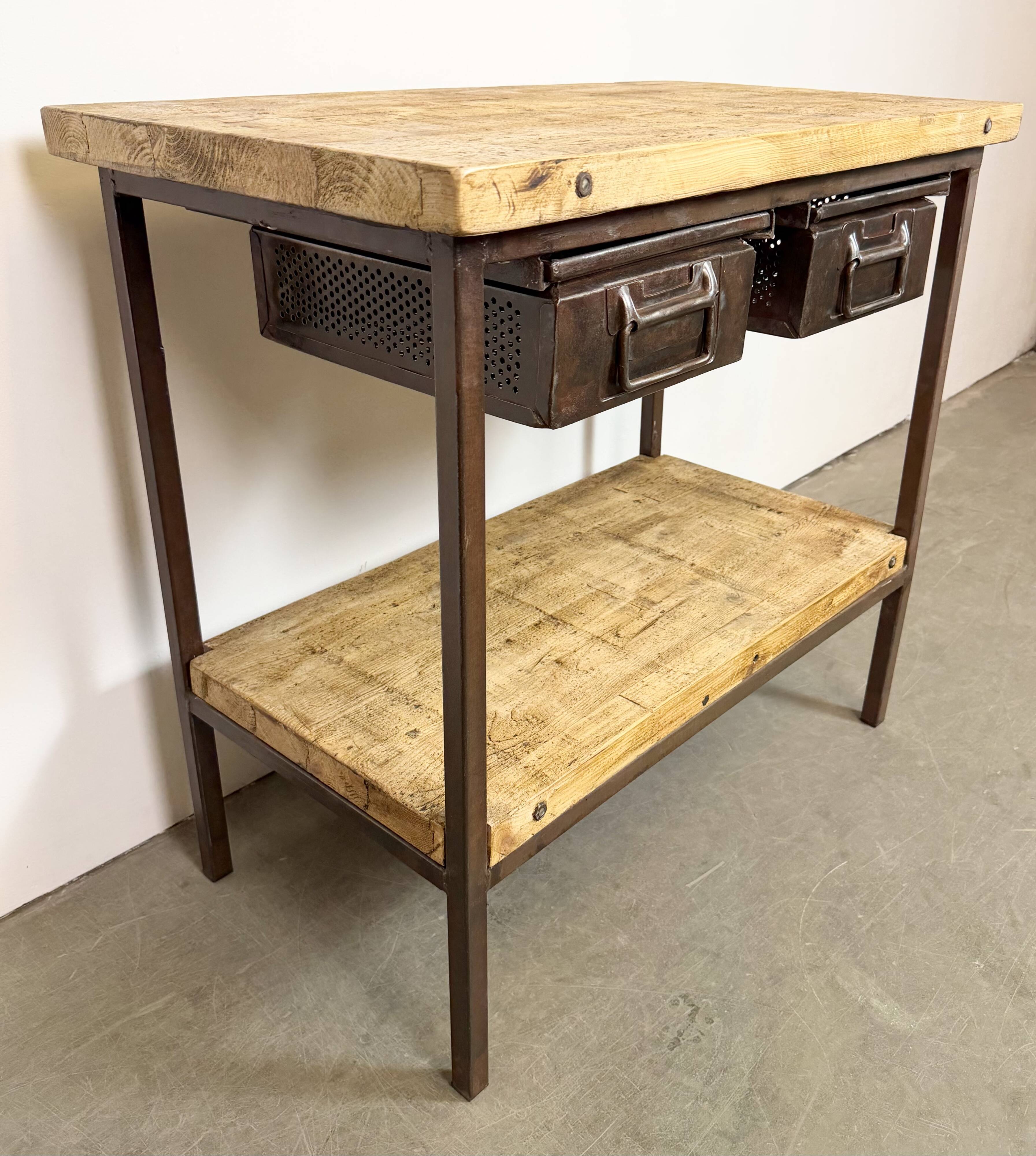 Vintage Industrial Worktable, 1960s
