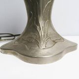 Vintage style pewter lamp base, potstainiers hutois