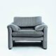 Fauteuil et ottoman Maralunga Vico Magistretti par Cassina, 1990