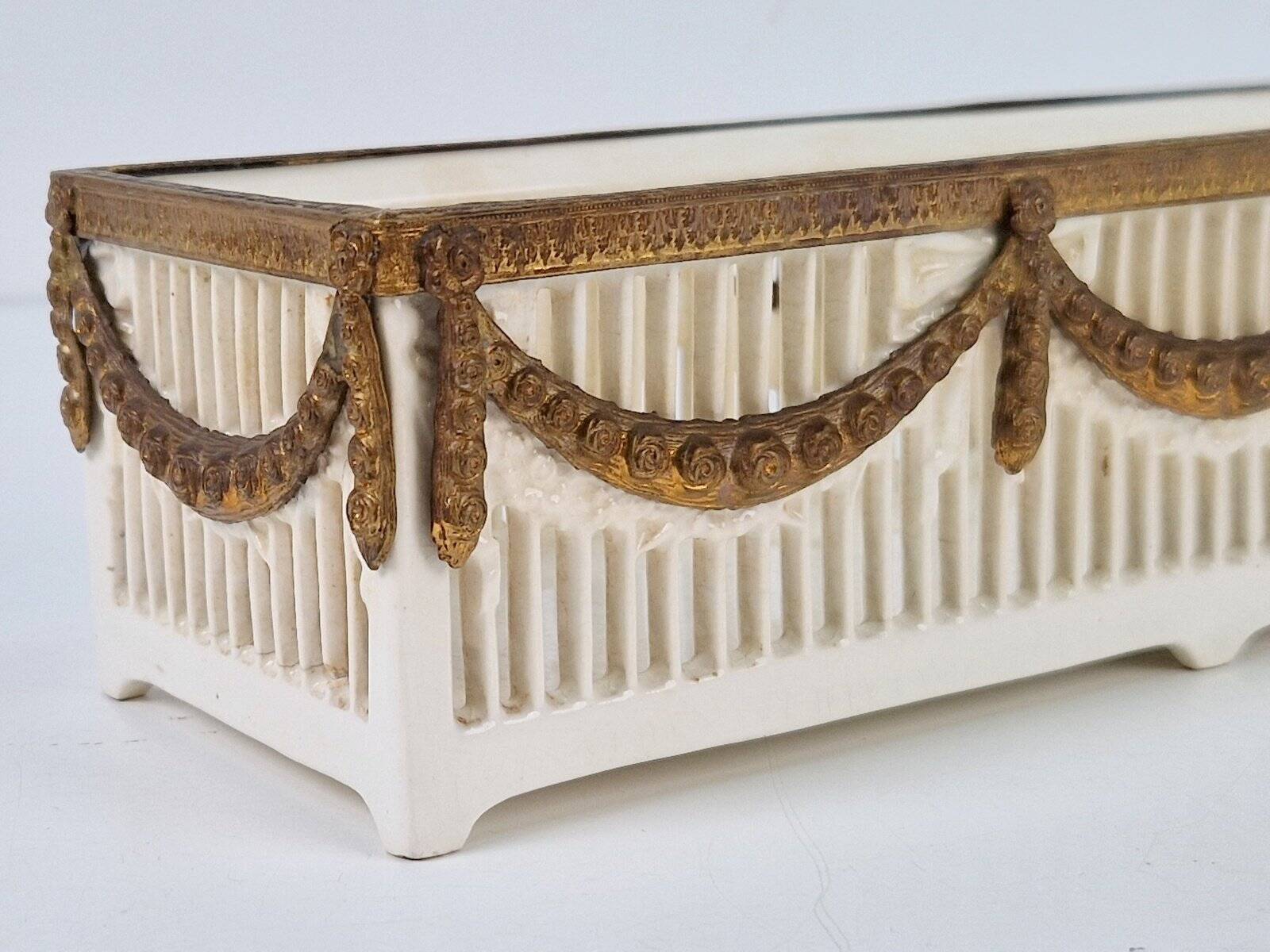 Antique Napoleon III Porcelain Planter with Gilt Bronze Mounts by Max Roesler Rodach, 1920s