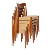 Ensemble de 8 chaises de salle à manger « Bambi » en teck par Rastad & Relling pour Gustav Bahus