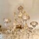 Chandelier murano Barovier gold inlay