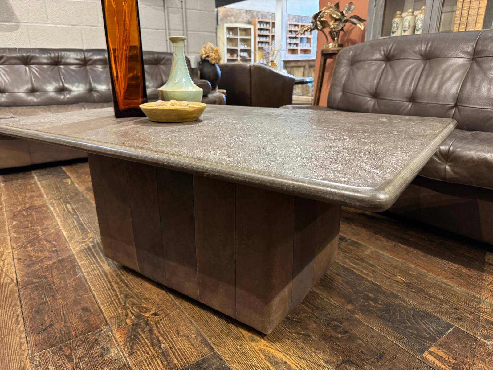 Natural stone coffee table