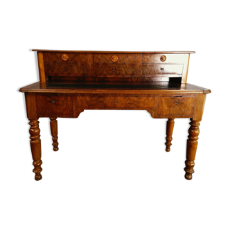 Louis Philippe desk in walnut bramble