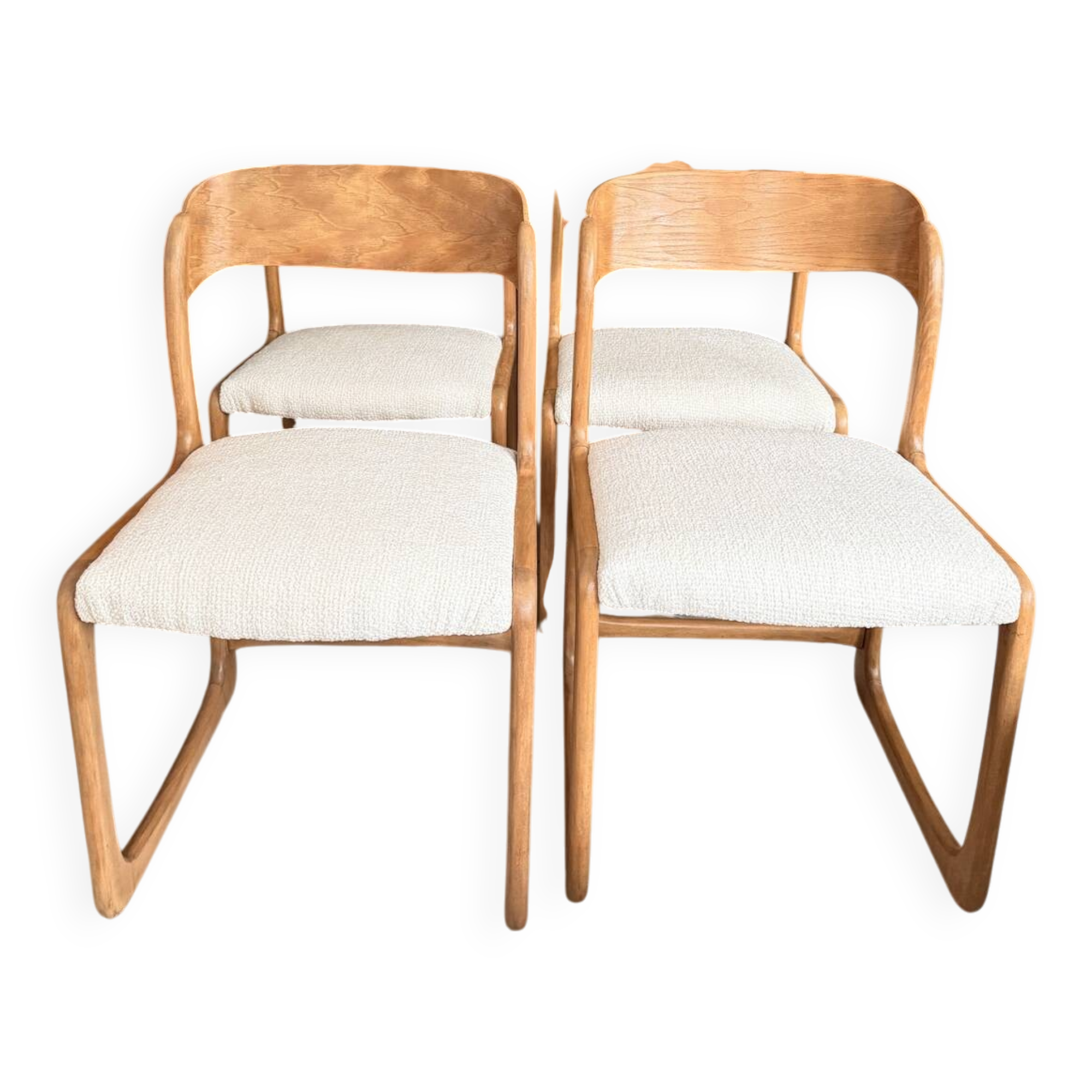 Ensemble de 4 chaises Baumann traîneau