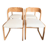 Ensemble de 4 chaises Baumann traîneau