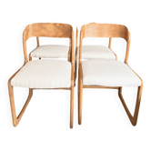 Set of 4 Baumann sleigh chairs